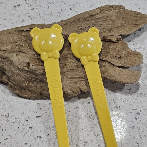 Sanrio 💫 Authentic Japan Import Fork & Spoon "Fuzzy Friends" 1977 Howdy! - Picture 2 of 7